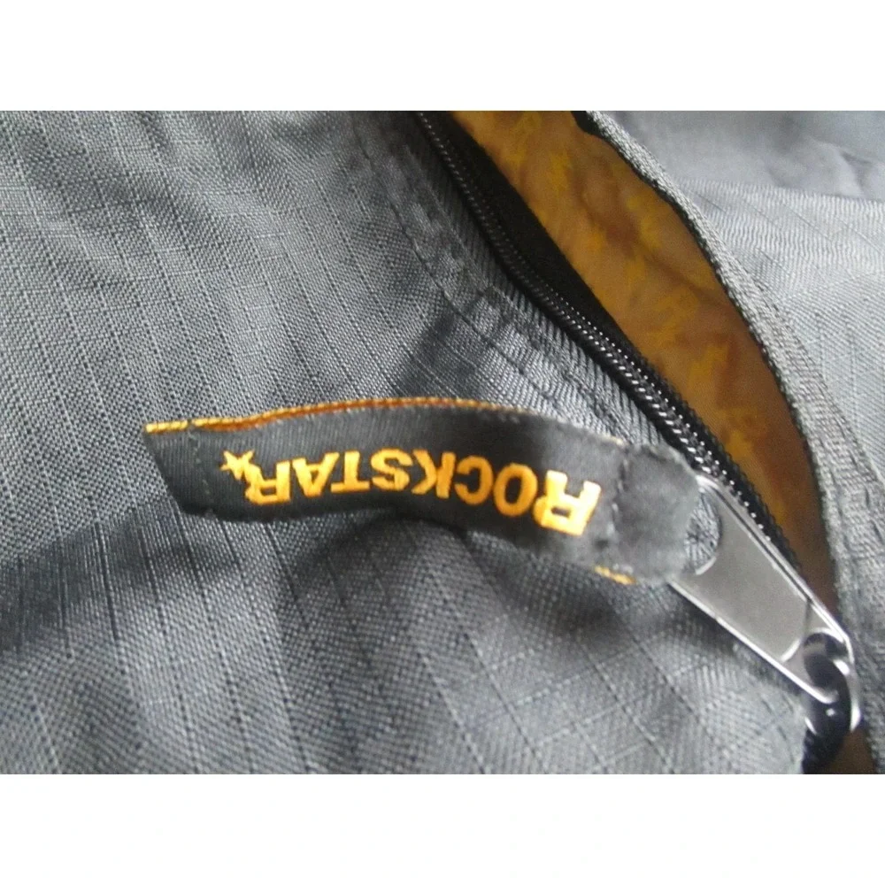 Rockstar Games Duffel Bag Black‎ Ripstop Shoulder Strap Yellow Lining R* Logo